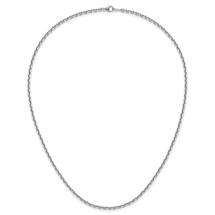 Platinum 2.6mm Cable Necklace, 18" - Necklace - Design Jewellers Edmonton