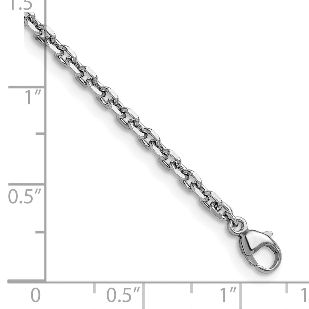 Platinum 2.6mm Cable Necklace, 18