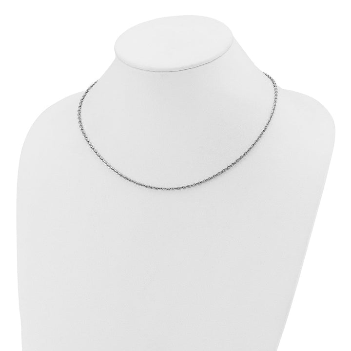 Platinum 2.6mm Cable Necklace, 18" - Necklace - Design Jewellers Edmonton