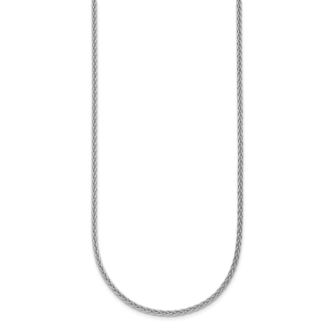 Platinum 2mm Spiga (Wheat) Chain, 16