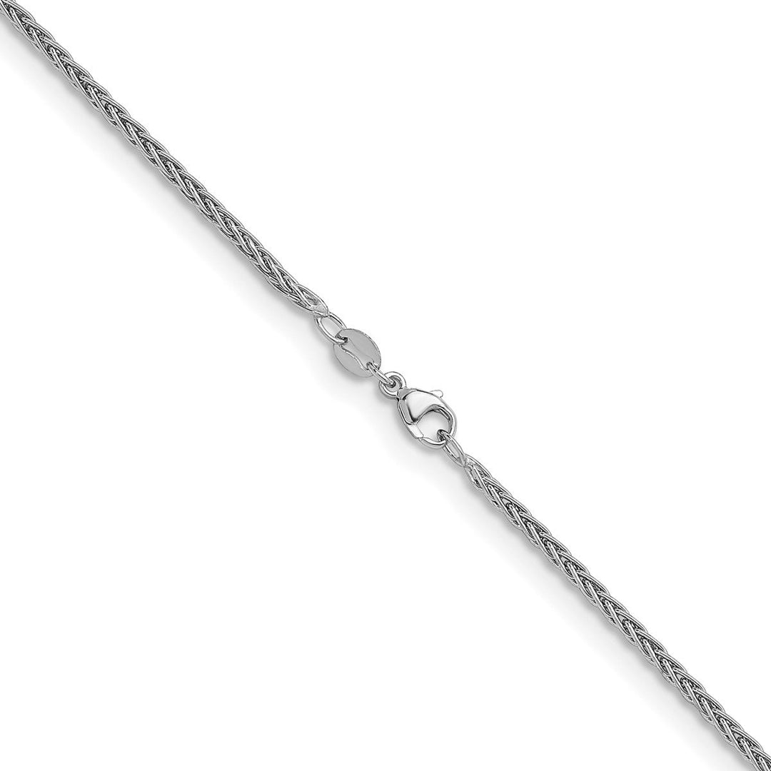 Platinum 2mm Spiga (Wheat) Chain, 16