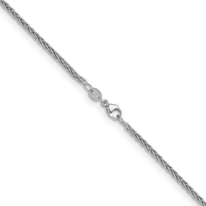 Platinum 2mm Spiga (Wheat) Chain, 16" - Chain - Design Jewellers Edmonton