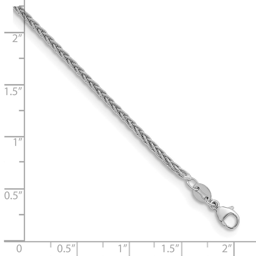 Platinum 2mm Spiga (Wheat) Chain, 16