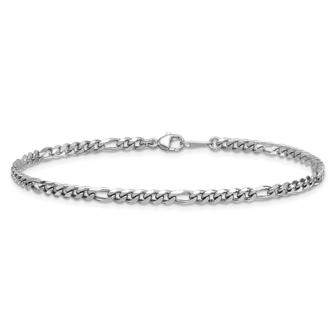 Platinum 3.2mm Figaro Chain, 8