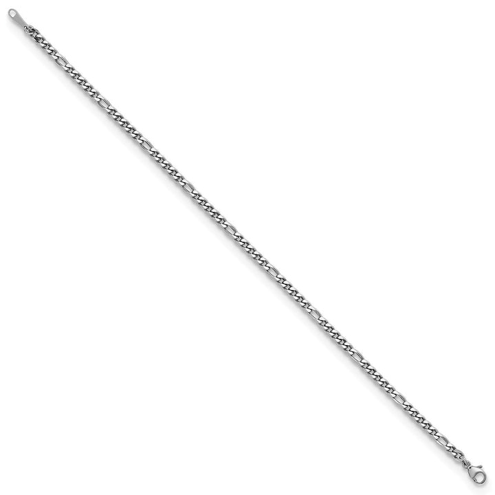 Platinum 3.2mm Figaro Chain, 8" - Chain - Design Jewellers Edmonton