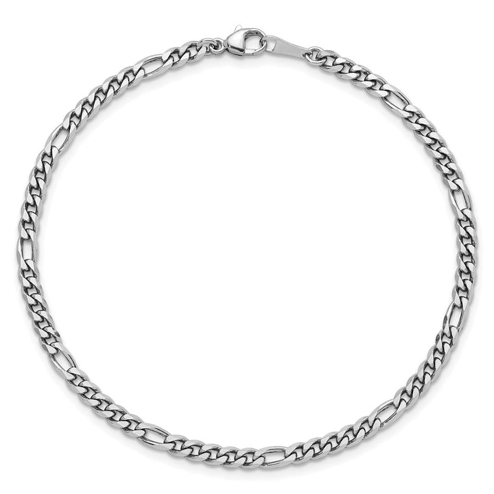 Platinum 3.2mm Figaro Chain, 8" - Chain - Design Jewellers Edmonton