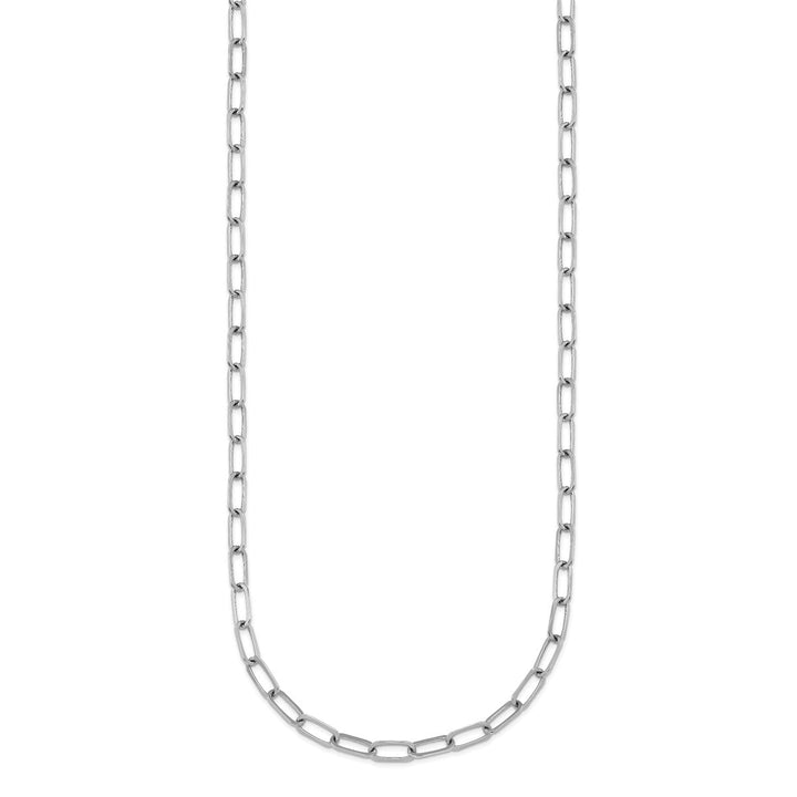 Platinum 3.4mm Paperclip Chain, 16" - Chain - Design Jewellers Edmonton