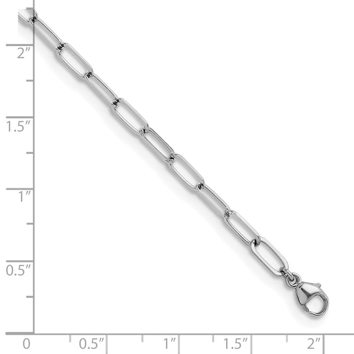 Platinum 3.4mm Paperclip Chain, 16" - Chain - Design Jewellers Edmonton
