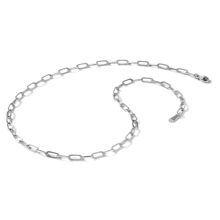 Platinum 3.4mm Paperclip Chain, 16" - Chain - Design Jewellers Edmonton