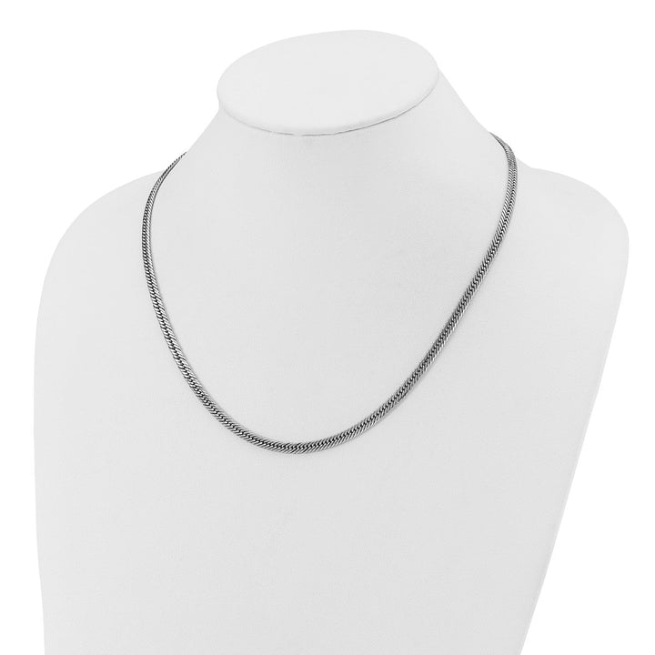 Platinum 4.3mm Curb Chain, 20" - Chain - Design Jewellers Edmonton