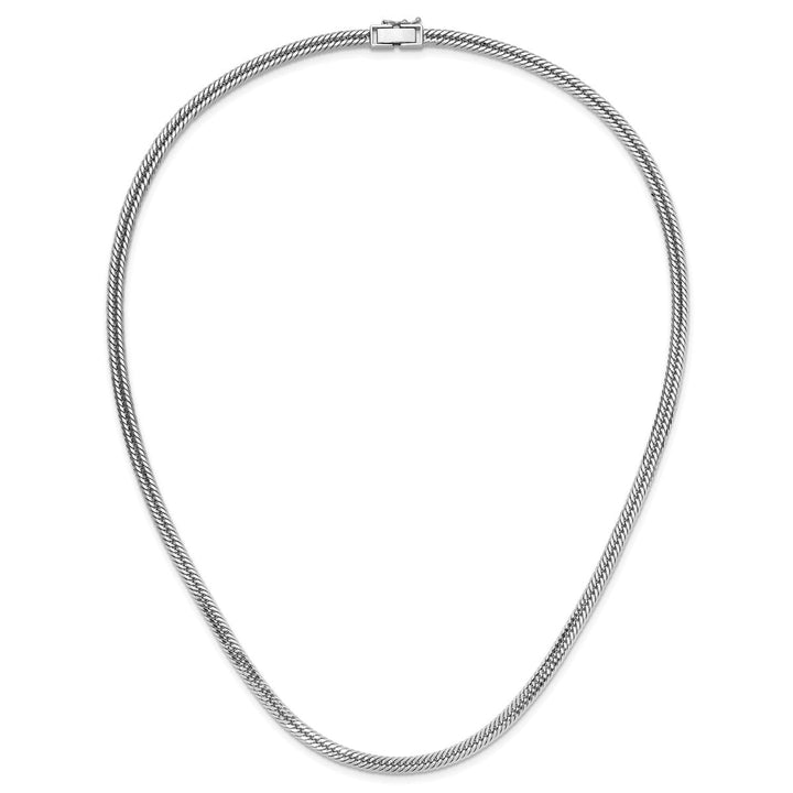 Platinum 4.3mm Curb Chain, 20" - Chain - Design Jewellers Edmonton