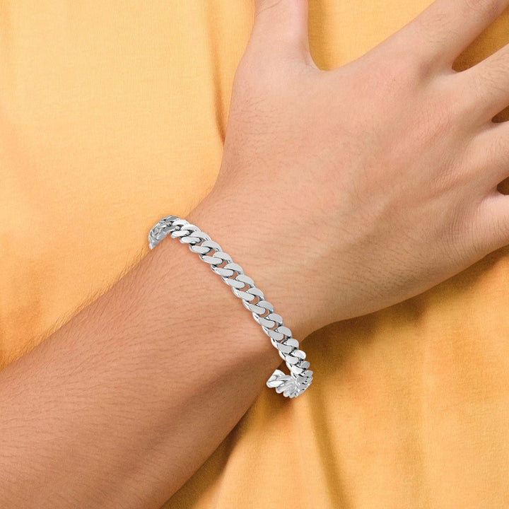Platinum 7.7mm Curb Chain, 8" - Chain - Design Jewellers Edmonton