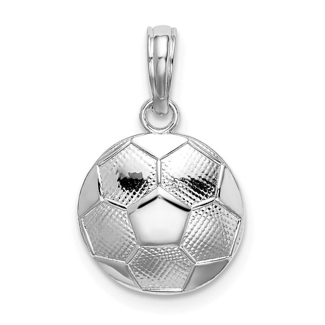 Polished and Textured Soccer Ball Pendant