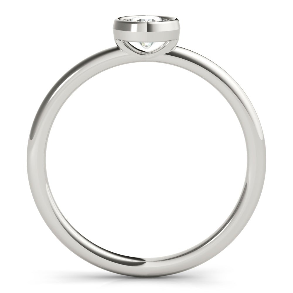 Round Bezel Set Solitaire Stackable Ring - Stackable Ring - Design Jewellers Edmonton