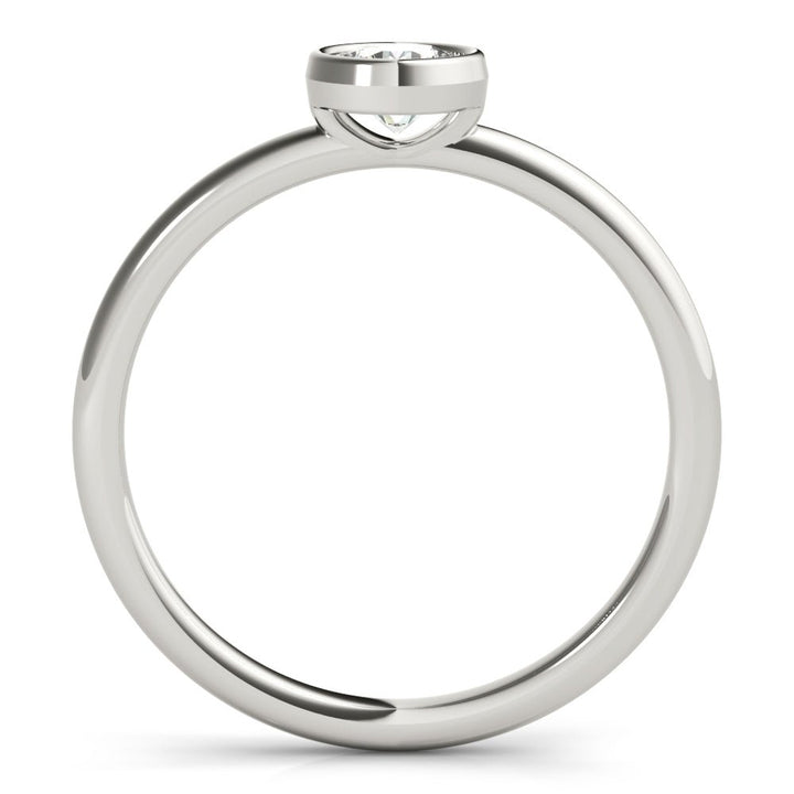 Round Bezel Set Solitaire Stackable Ring - Stackable Ring - Design Jewellers Edmonton