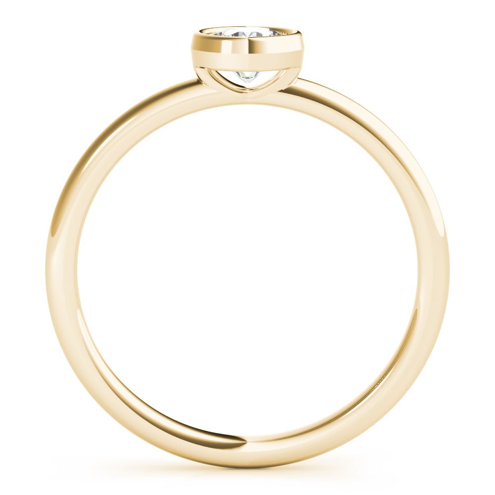 Round Bezel Set Solitaire Stackable Ring - Stackable Ring - Design Jewellers Edmonton