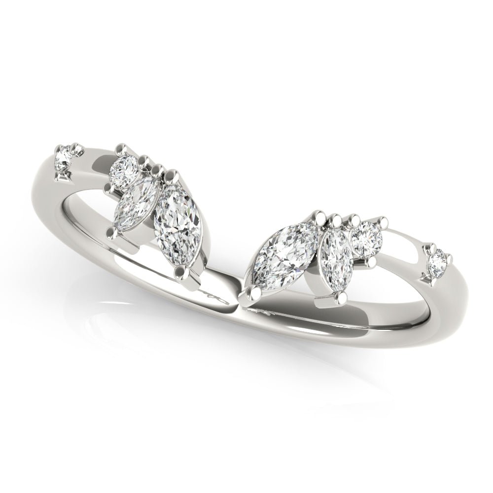 Round & Marquise Open Chevron Ring - Fashion Ring - Design Jewellers Edmonton