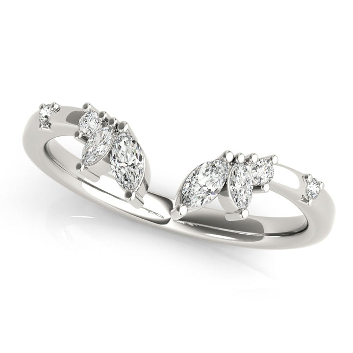 Round & Marquise Open Chevron Ring - Fashion Ring - Design Jewellers Edmonton