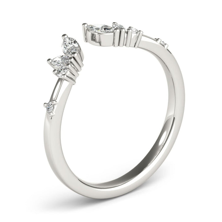 Round & Marquise Open Chevron Ring - Fashion Ring - Design Jewellers Edmonton