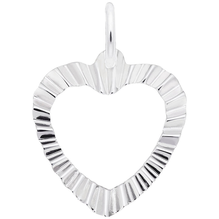 Ruffled Heart Charm - Charms - Design Jewellers Edmonton