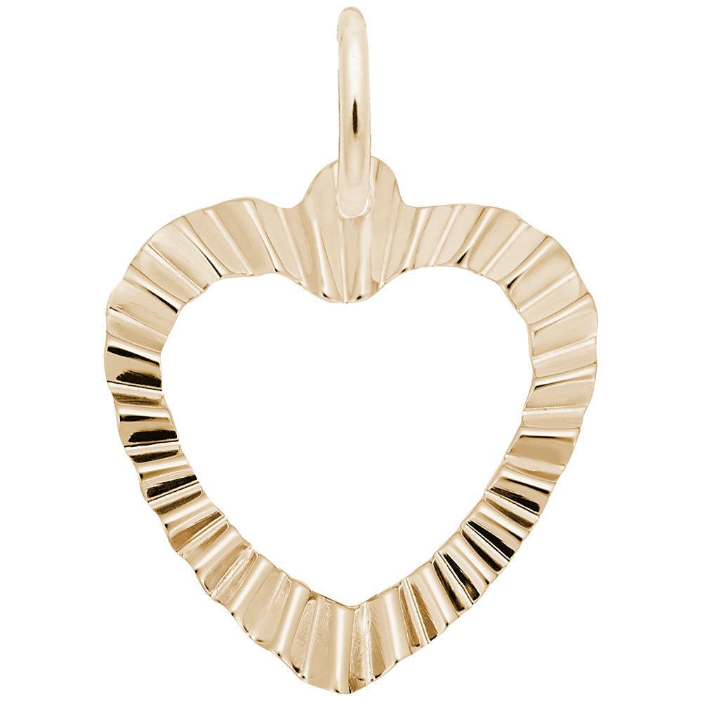 Ruffled Heart Charm - Charms - Design Jewellers Edmonton