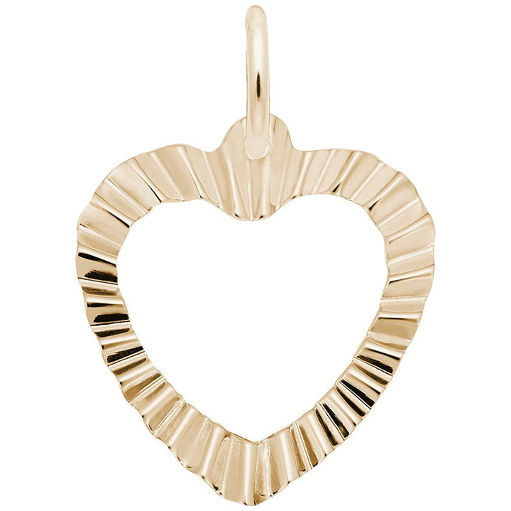 Ruffled Heart Charm - Charms - Design Jewellers Edmonton