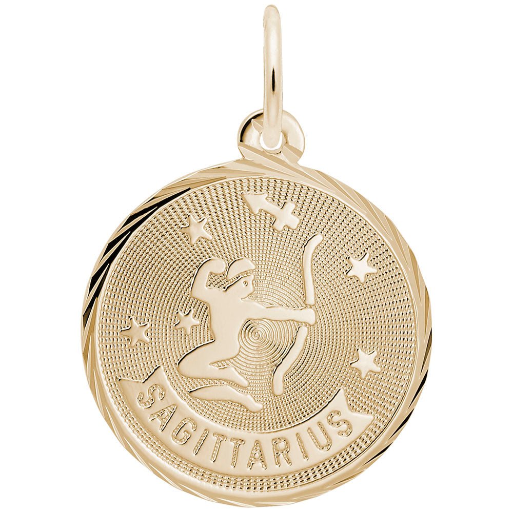 Sagittarius Constellation Disc Charm - Charms - Design Jewellers Edmonton