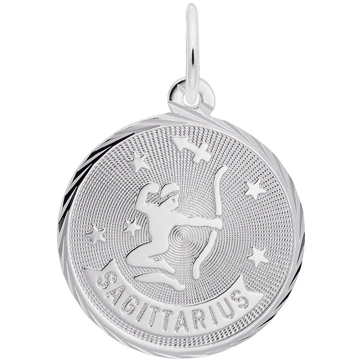 Sagittarius Constellation Disc Charm - Charms - Design Jewellers Edmonton