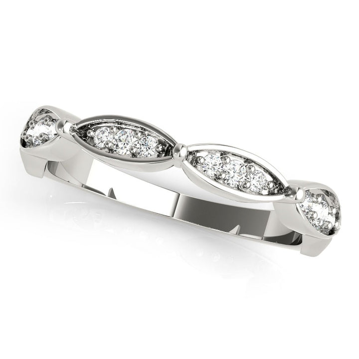 Scalloped Marquise Shape Wedding Band - Wedding Band - Design Jewellers Edmonton