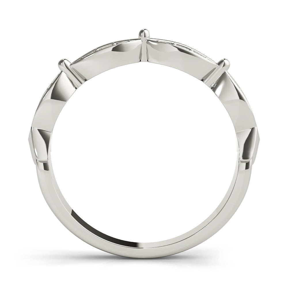 Scalloped Marquise Shape Wedding Band - Wedding Band - Design Jewellers Edmonton