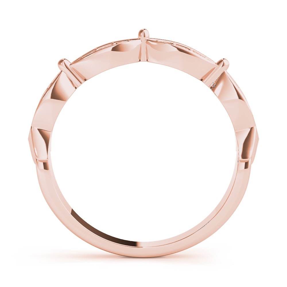 Scalloped Marquise Shape Wedding Band - Wedding Band - Design Jewellers Edmonton