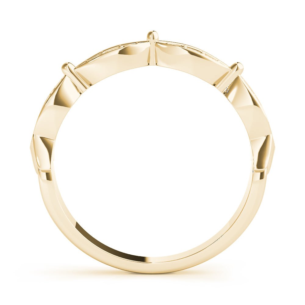 Scalloped Marquise Shape Wedding Band - Wedding Band - Design Jewellers Edmonton