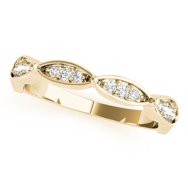 Scalloped Marquise Shape Wedding Band - Wedding Band - Design Jewellers Edmonton
