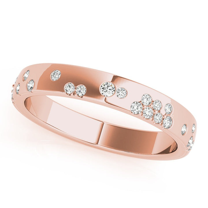 Scatter Bezel Set Wedding Ring - Wedding Band - Design Jewellers Edmonton
