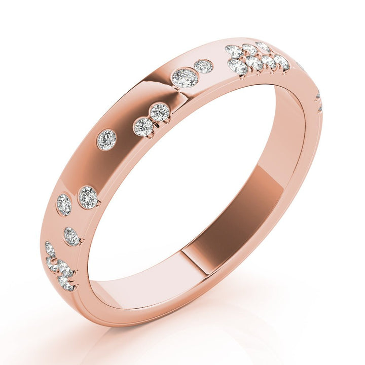Scatter Bezel Set Wedding Ring - Wedding Band - Design Jewellers Edmonton