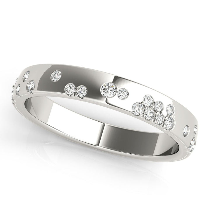 Scatter Bezel Set Wedding Ring - Wedding Band - Design Jewellers Edmonton
