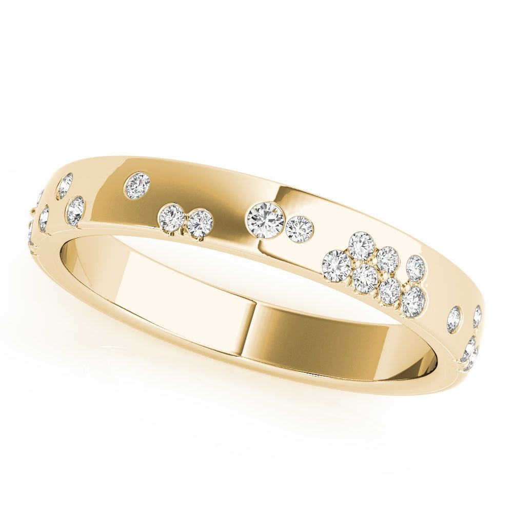 Scatter Bezel Set Wedding Ring - Wedding Band - Design Jewellers Edmonton