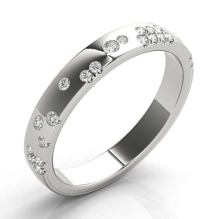 Scatter Bezel Set Wedding Ring - Wedding Band - Design Jewellers Edmonton