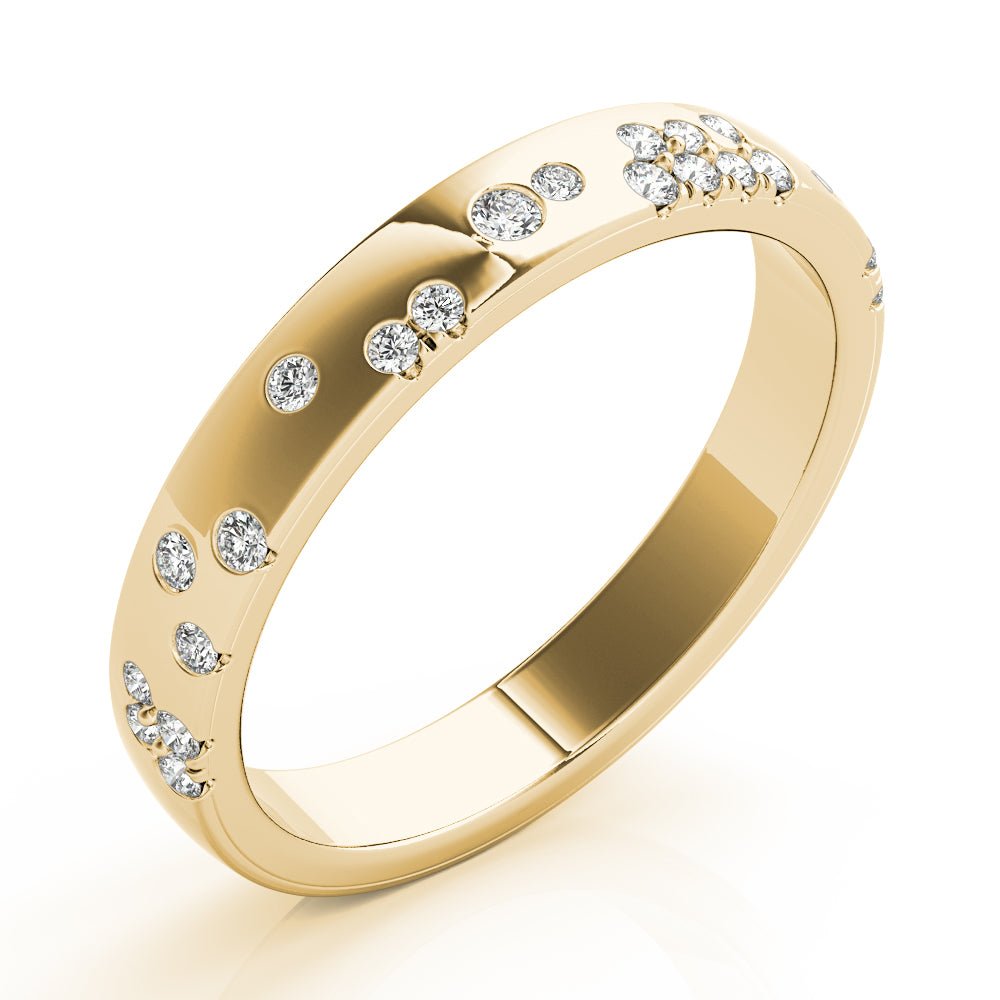 Scatter Bezel Set Wedding Ring - Wedding Band - Design Jewellers Edmonton