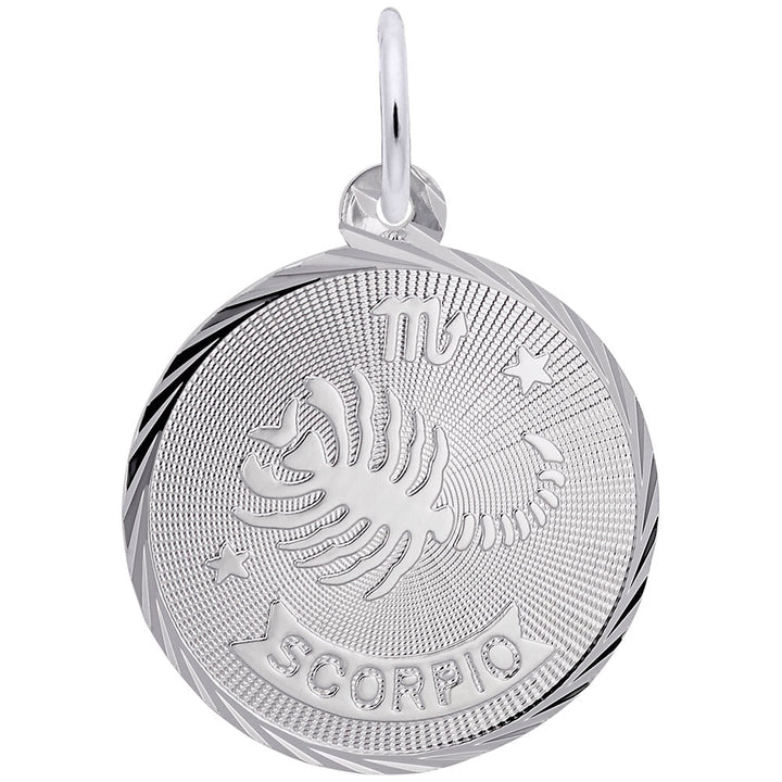 Scorpio Constellation Disc Charm - Charms - Design Jewellers Edmonton