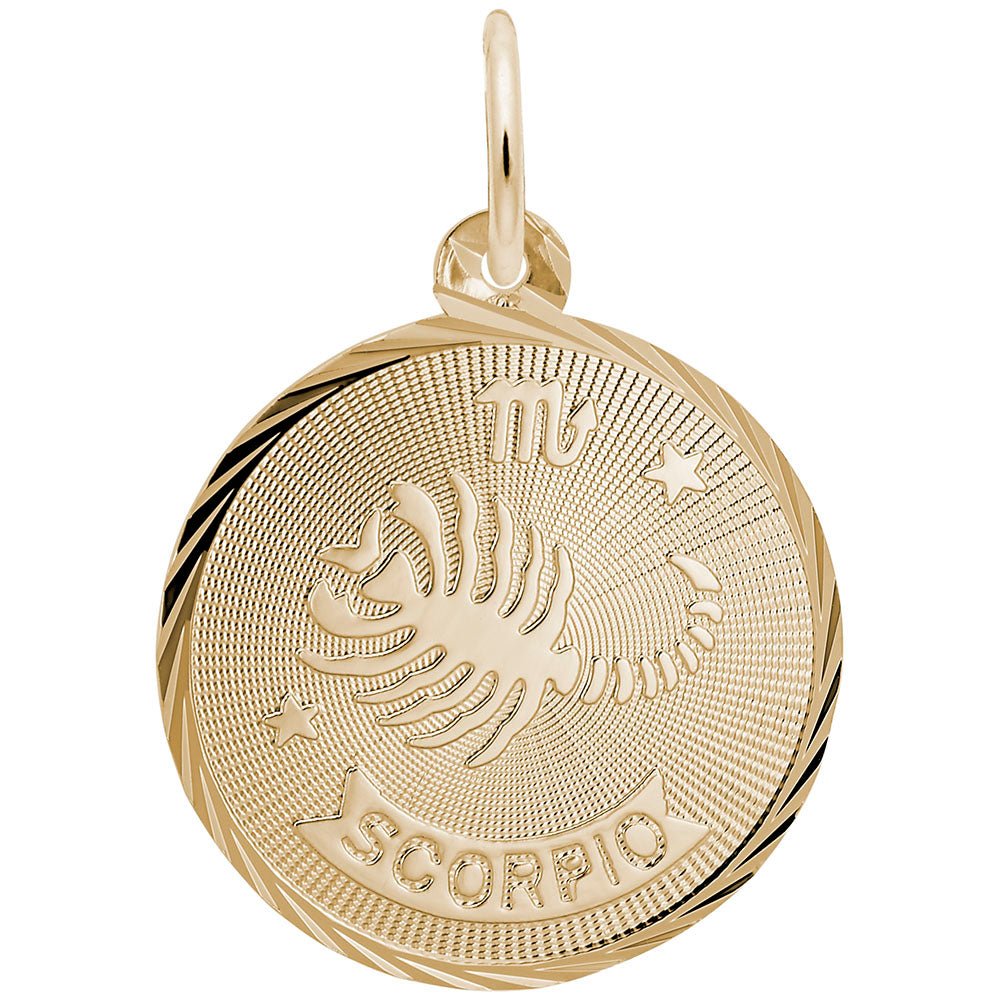 Scorpio Constellation Disc Charm - Charms - Design Jewellers Edmonton