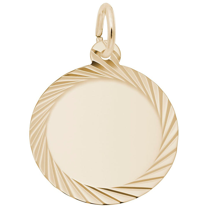Small Diamond Faceted Disc Charm - Charms - Design Jewellers Edmonton