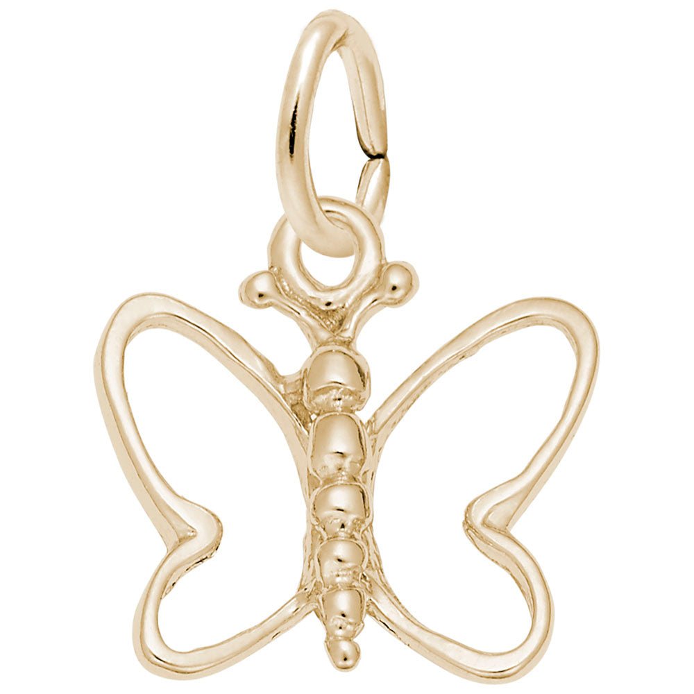 Small Open Wings Butterfly Charm - Charms - Design Jewellers Edmonton