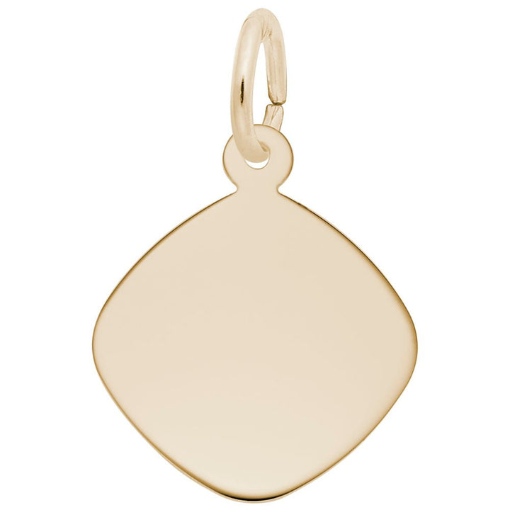 Small Rounded Diamond Disc Charm - Charms - Design Jewellers Edmonton