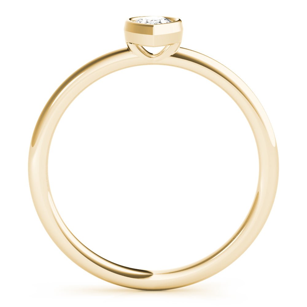 Solitaire Pear Shape Stackable Engagement Ring - Engagement Ring - Design Jewellers Edmonton