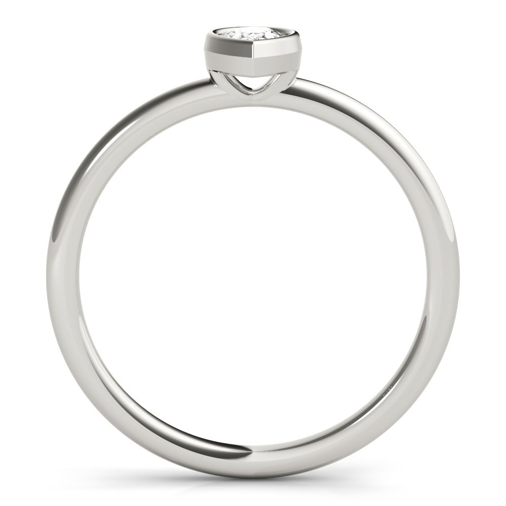 Solitaire Pear Shape Stackable Engagement Ring - Engagement Ring - Design Jewellers Edmonton