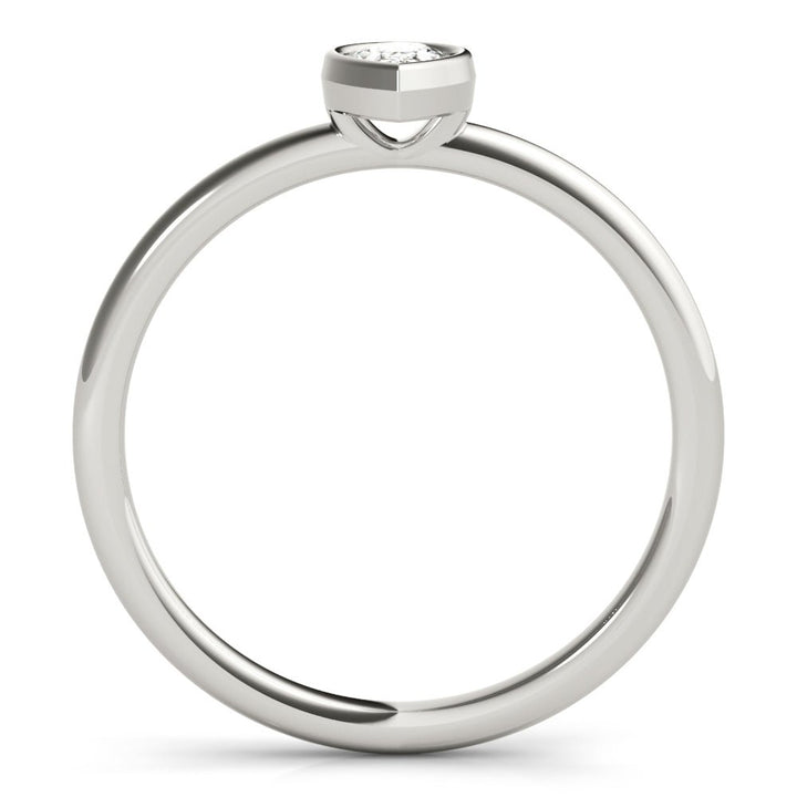 Solitaire Pear Shape Stackable Engagement Ring - Engagement Ring - Design Jewellers Edmonton