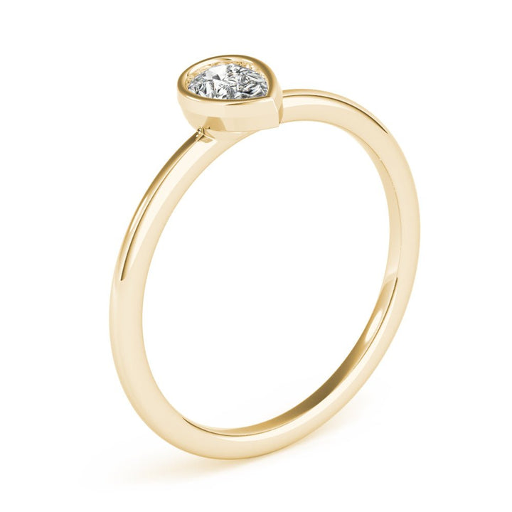 Solitaire Pear Shape Stackable Engagement Ring - Engagement Ring - Design Jewellers Edmonton