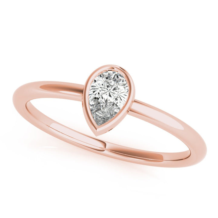 Solitaire Pear Shape Stackable Engagement Ring - Engagement Ring - Design Jewellers Edmonton