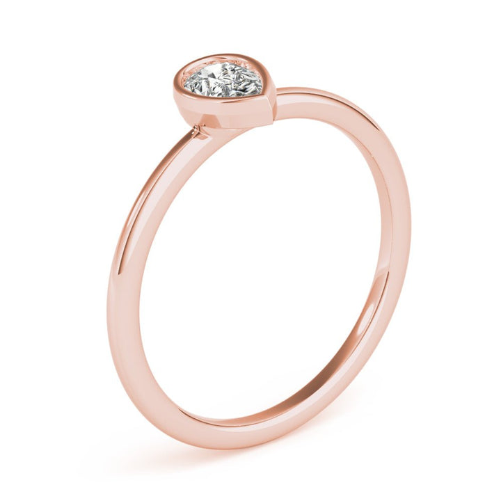Solitaire Pear Shape Stackable Engagement Ring - Engagement Ring - Design Jewellers Edmonton